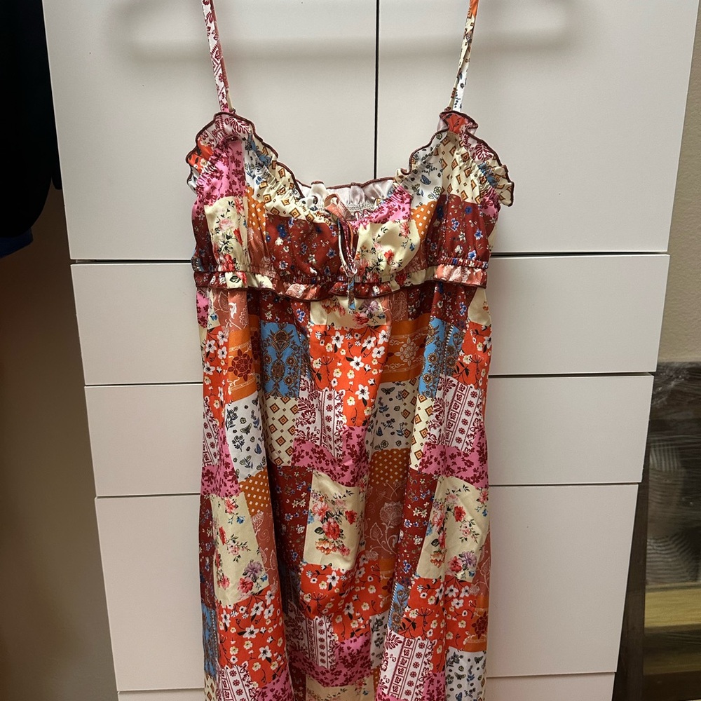 SHEIN Multicolor Patchwork Mini Dress